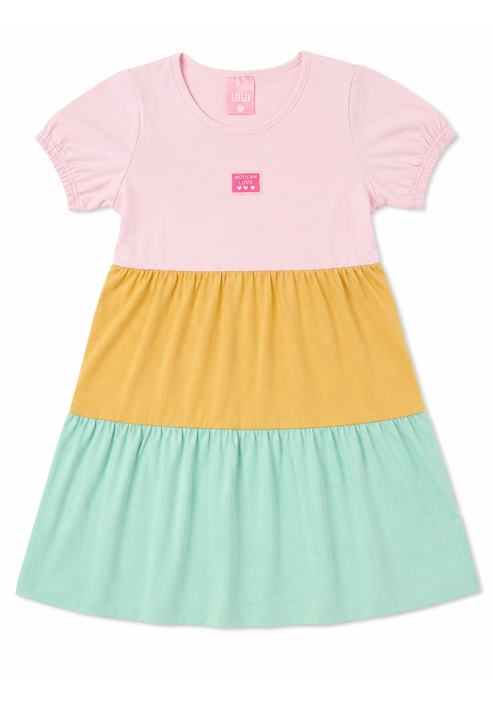 Vestido Infantil Menina Verão Iaia Rosa Bebê